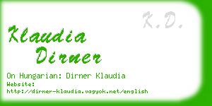 klaudia dirner business card